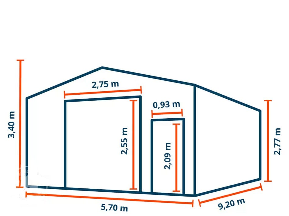 SKLADIŠČNA GARAŽNA HALA AR 5.70x9.20 - slika 6
