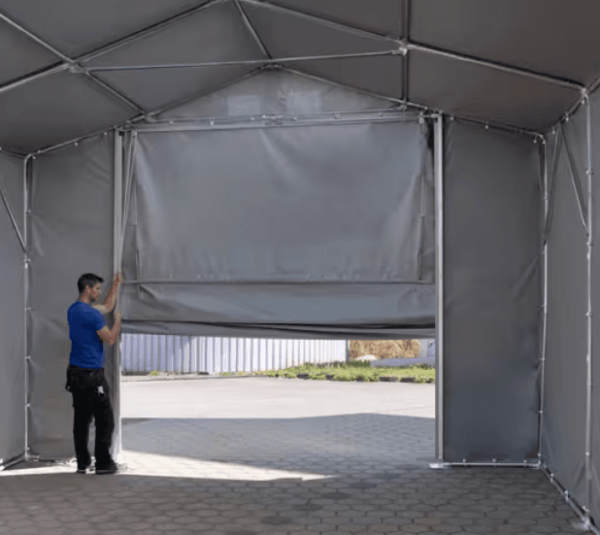 montažni garažni skladišni šator prof 8x12x5.4x4 pvc