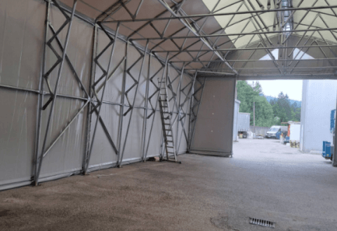 Uspešno zaključena montaža skladiščne hale v Medvodah – 10 x 20 m
