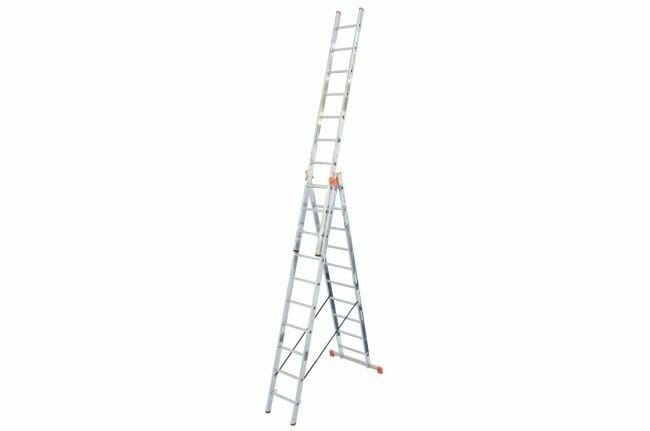 Tridelna aluminijasta večnamenska lestev toplifter 7,65 m – 3×10