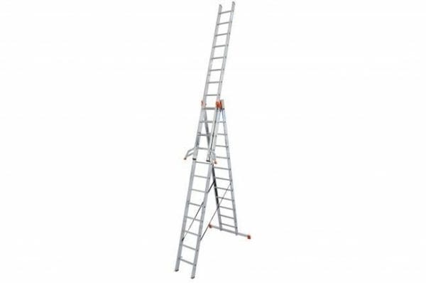 Večnamenska aluminijasta lestev TOPLIFTER 3×12 9,30 m